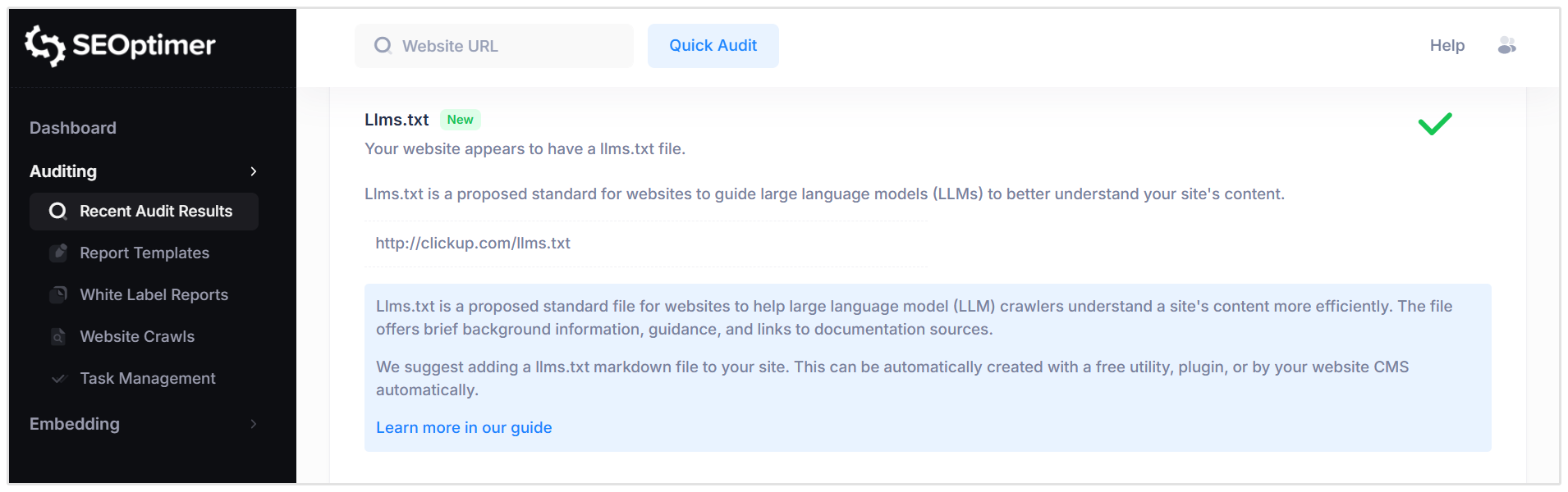 Llms.txt controleren